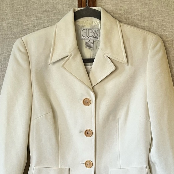 Vintage 1980s “Clueless” Cream Guess Blazer and Skirt Suit - 2/4 - Picture 3 of 16